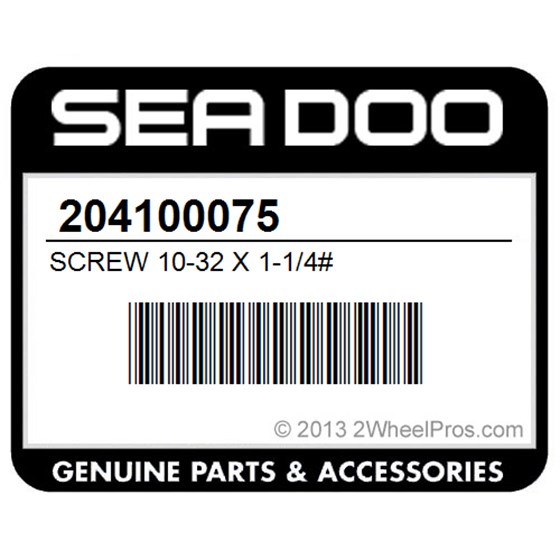 Sea-Doo 204100075 Screw 10-32 X 1-1/4#