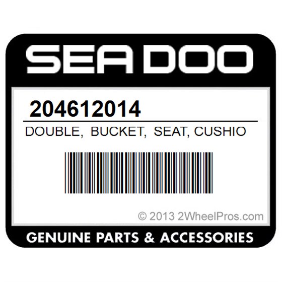 Sea-Doo 204612014 Double, Bucket, Seat, Cushion, Port, Side, Includes, 39, -, 46