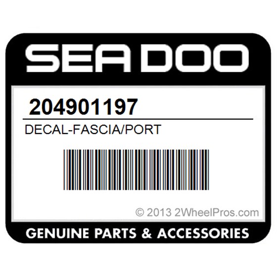 Sea-Doo 204901197 Decal-Fascia/Port