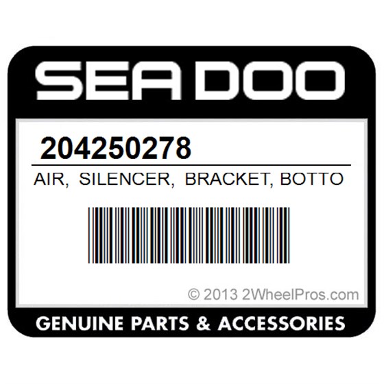 Sea-Doo 204250278 Air, Silencer, Bracket, Bottom