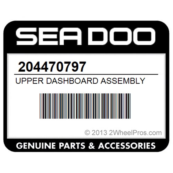 Sea-Doo 204470797 Upper Dashboard Assembly
