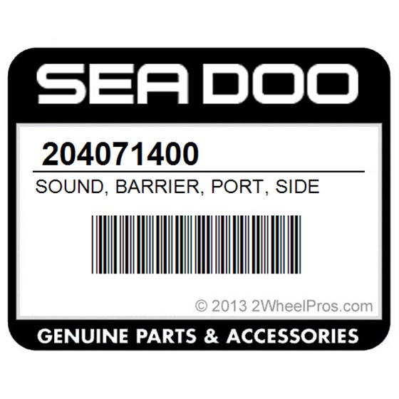 Sea-Doo 204071400 Sound, Barrier, Port, Side