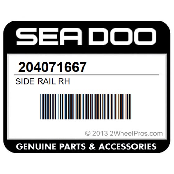 Sea-Doo 204071667 Side Rail Rh