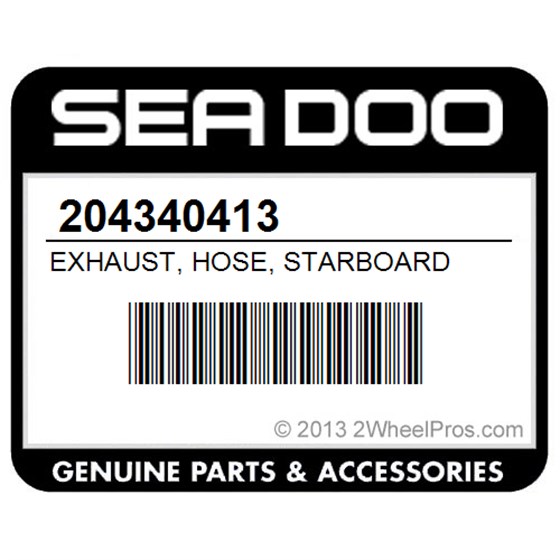 Sea-Doo 204340413 Exhaust, Hose, Starboard