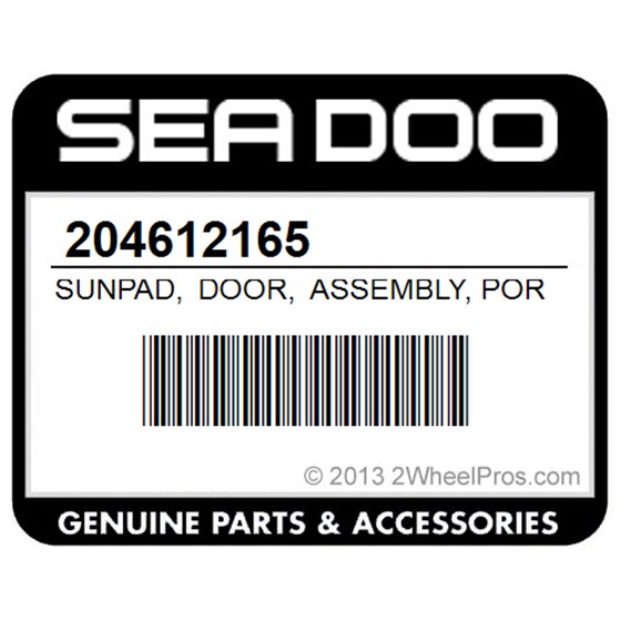 Sea-Doo 204612165 Sunpad, Door, Assembly, Port, Side
