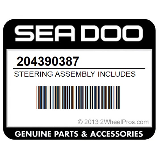 Sea-Doo 204390387 Steering Assembly Includes 11 To 16