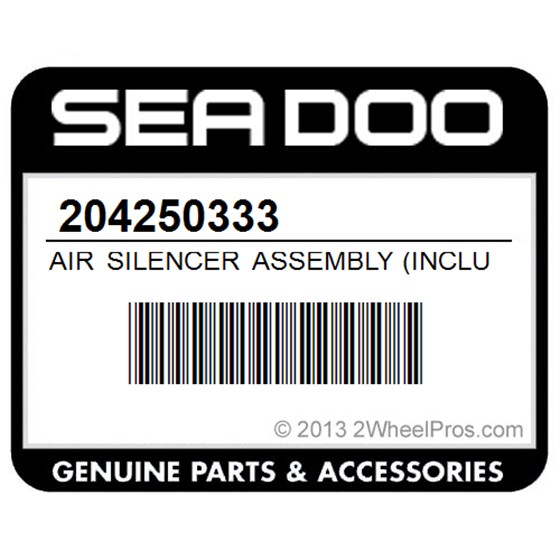 Sea-Doo 204250333 Air Silencer Assembly (Includes 11 To 15 )