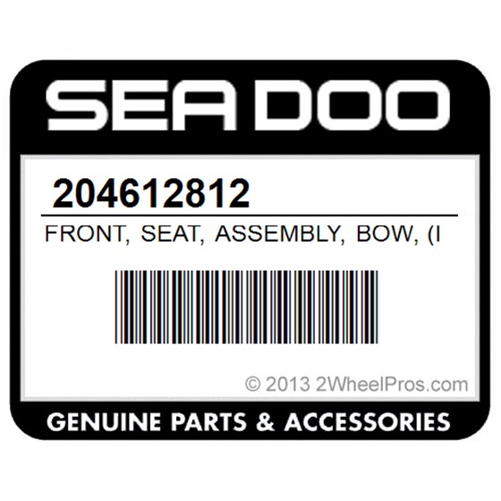 Sea-Doo 204612812 Front, Seat, Assembly, Bow, (Includes, 15, To, 19, Blue, )