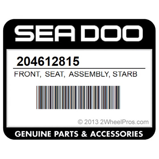 Sea-Doo 204612815 Front, Seat, Assembly, Starboard, (Includes, 28, To, 32, Blue, )