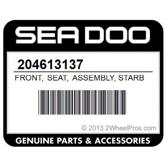 Sea-Doo 204613137 Front, Seat, Assembly, Starboard, (Includes, 28, To, 32, Copper, )