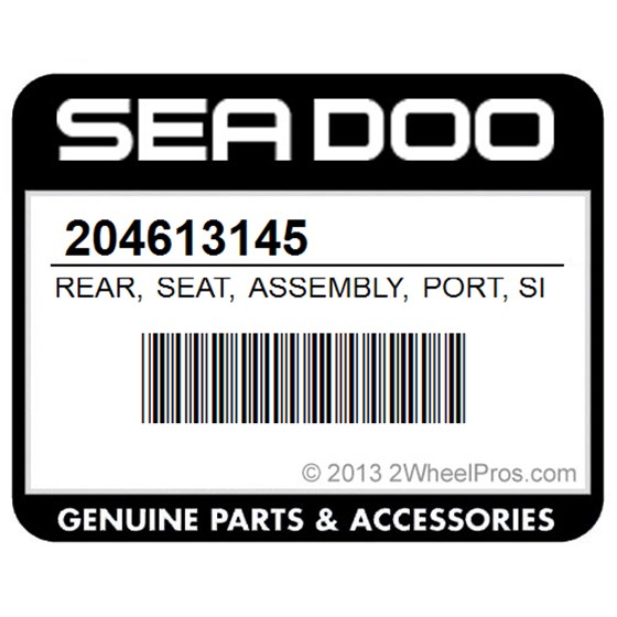 Sea-Doo 204613145 Rear, Seat, Assembly, Port, Side, (Includes, 6, To, 10, Copper, )