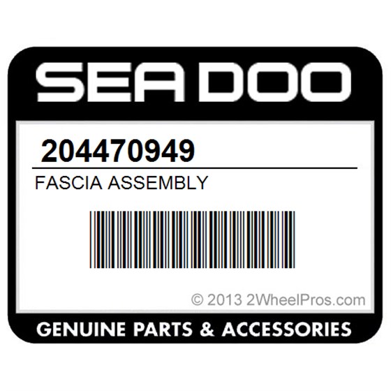 Sea-Doo 204470949 Fascia Assembly