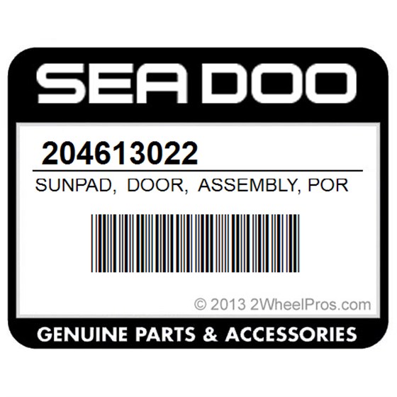 Sea-Doo 204613022 Sunpad, Door, Assembly, Port, Side, (Blue, )