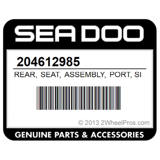Sea-Doo 204612985 Rear, Seat, Assembly, Port, Side, (Includes, 25, To, 30, Red, )