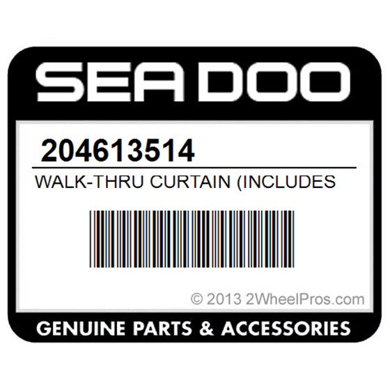 Sea-Doo 204613514 Walk-Thru Curtain (Includes 35 To 37 )