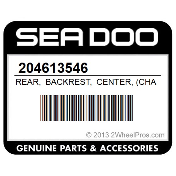 Sea-Doo 204613546 Rear, Backrest, Center, (Chapagne), Gold