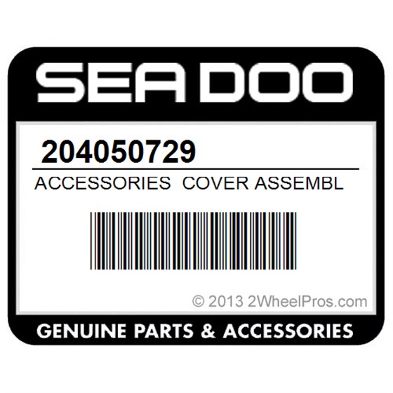 Sea-Doo 204050729 Accessories Cover Assembly Includes 28 To 35