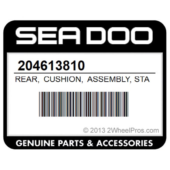 Sea-Doo 204613810 Rear, Cushion, Assembly, Starboard, Includes, 12, To, 14