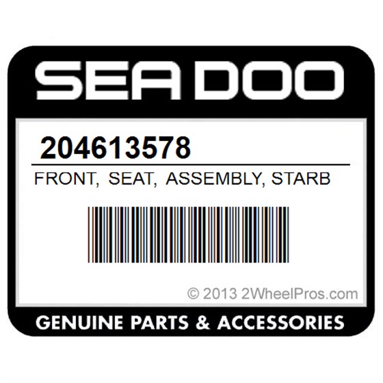 Sea-Doo 204613578 Front, Seat, Assembly, Starboard, Includes, 6, To, 11, Red