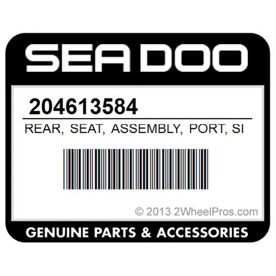 Sea-Doo 204613584 Rear, Seat, Assembly, Port, Side, Includes, 25, To, 30, Red