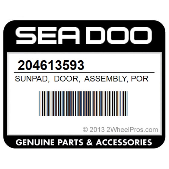 Sea-Doo 204613593 Sunpad, Door, Assembly, Port, Side, Red