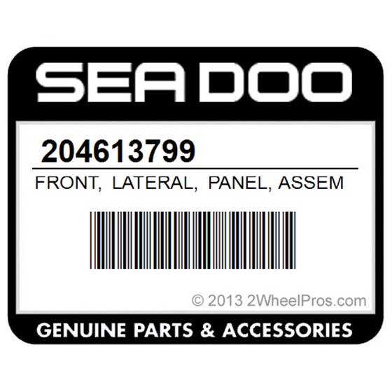 Sea-Doo 204613799 Front, Lateral, Panel, Assembly, Starboard, Includes, 14, To, 17