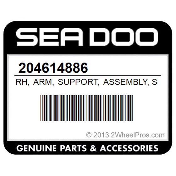 Sea-Doo 204614886 Rh, Arm, Support, Assembly, Starboard, Yellow, Model