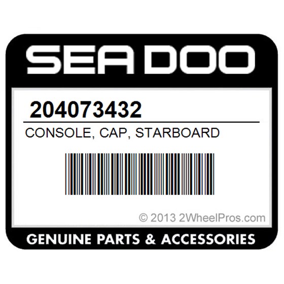 Sea-Doo 204073432 Console, Cap, Starboard