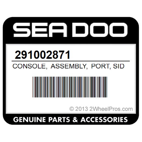 Sea-Doo 291002871 Console, Assembly, Port, Side