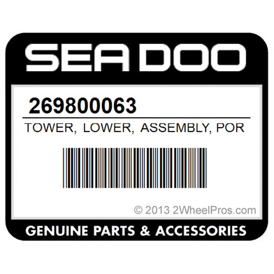 Sea-Doo 269800063 Tower, Lower, Assembly, Port
