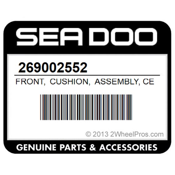 Sea-Doo 269002552 Front, Cushion, Assembly, Center