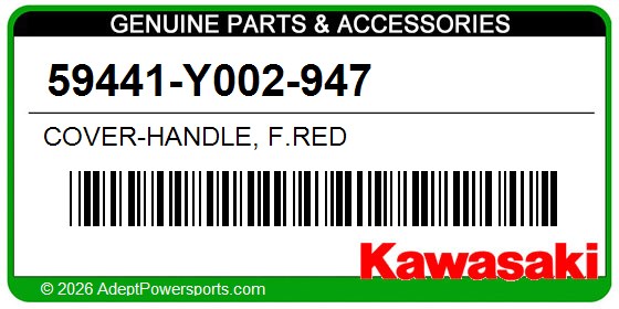 Kawasaki 59441-Y002-947 Cover-Handle, F.Red