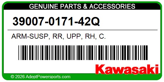 Kawasaki 39007-0171-42Q Arm-Susp, Rr, Upp, Rh, C.