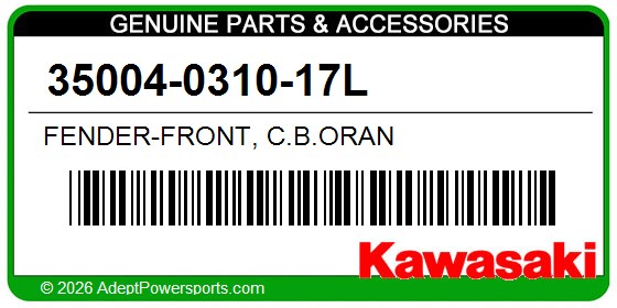 Kawasaki 35004-0310-17L Fender-Front, C.B.Oran