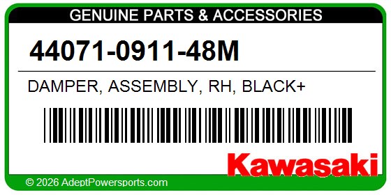 Kawasaki 44071-0911-48M Damper, Assembly, Rh, Black+