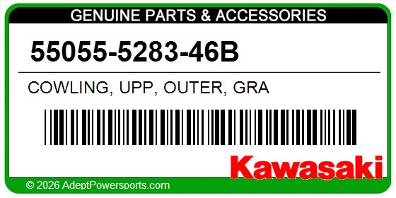 Kawasaki 55055-5283-46B Cowling, Upp, Outer, Gra