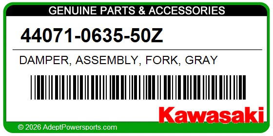 Kawasaki 44071-0635-50Z Damper, Assembly, Fork, Gray