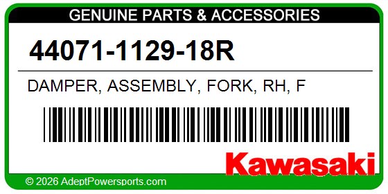 Kawasaki 44071-1129-18R Damper, Assembly, Fork, Rh, F