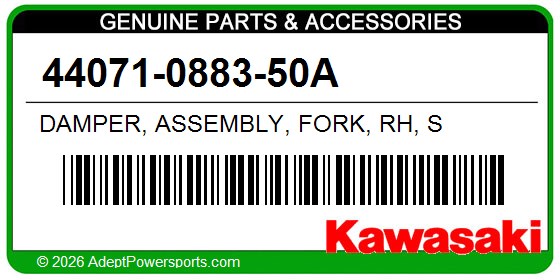 Kawasaki 44071-0883-50A Damper, Assembly, Fork, Rh, S