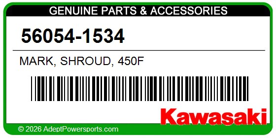 Kawasaki 56054-1534 Mark, Shroud, 450F