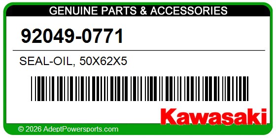 Kawasaki 92049-0771 Seal-Oil, 50X62x5