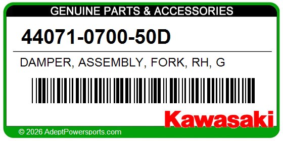 Kawasaki 44071-0700-50D Damper, Assembly, Fork, Rh, G