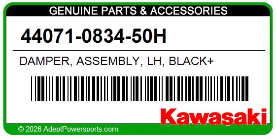 Kawasaki 44071-0834-50H Damper, Assembly, Lh, Black+