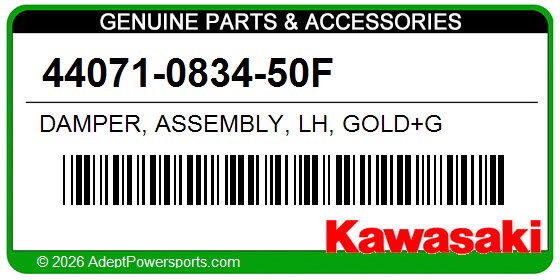Kawasaki 44071-0834-50F Damper, Assembly, Lh, Gold+G
