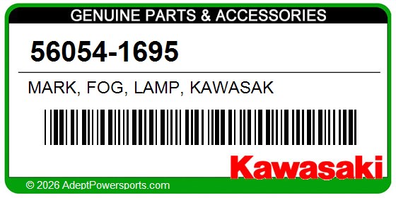 Kawasaki 56054-1695 Mark, Fog, Lamp, Kawasak