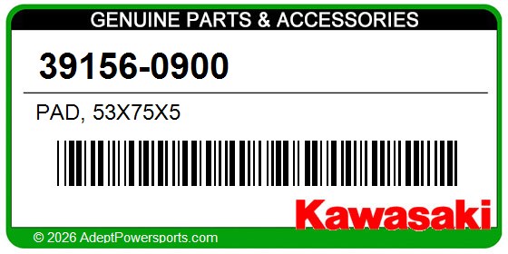 Kawasaki 39156-0900 Pad, 53X75x5