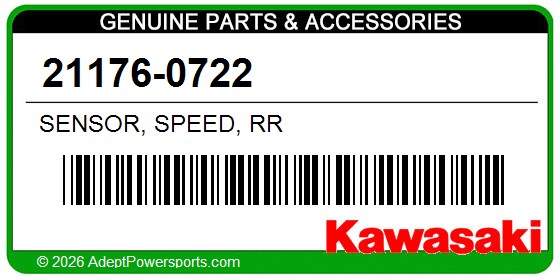 Kawasaki 21176-0722 Sensor, Speed, Rr