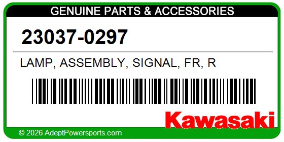 Kawasaki 23037-0297 Lamp, Assembly, Signal, Fr, R