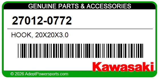 Kawasaki 27012-0772 Hook, 20X20x3.0
