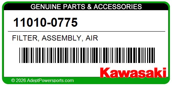 Kawasaki 11010-0775 Filter, Assembly, Air